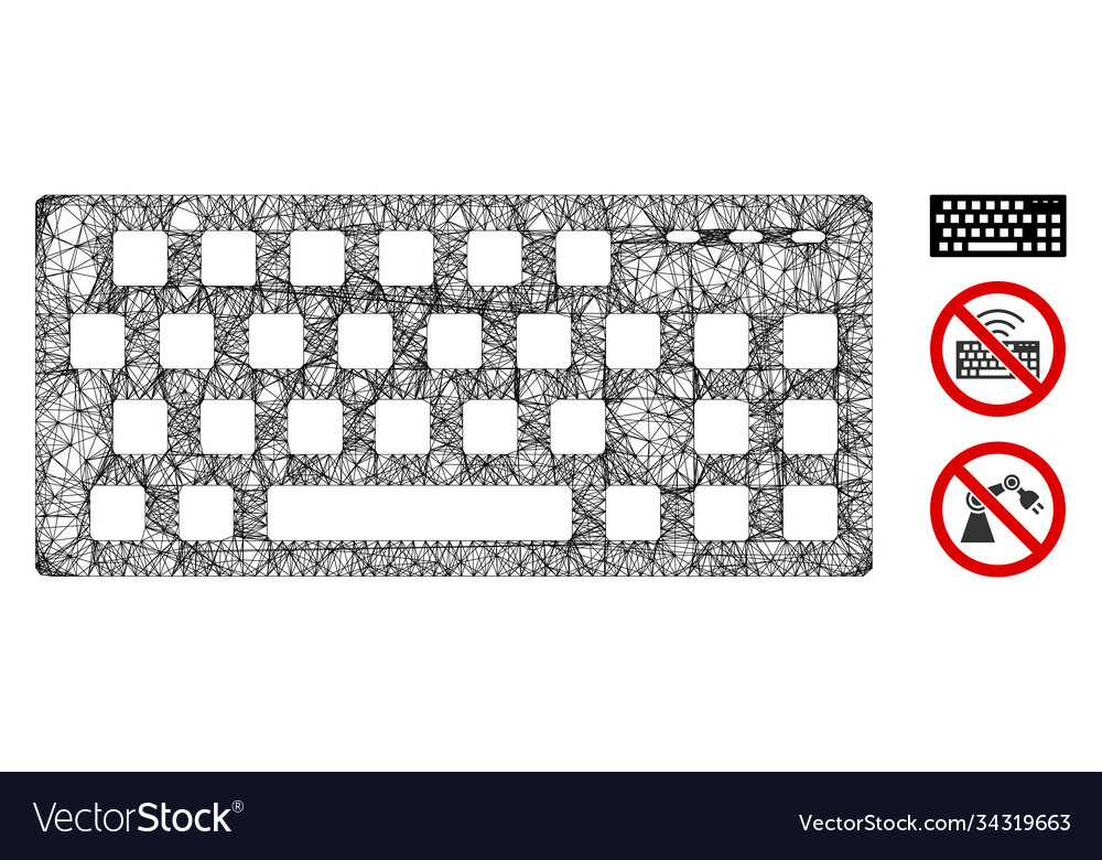 Keyboard polygonal web mesh