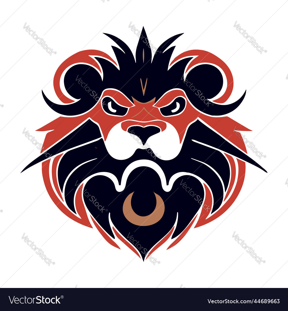 Lion logo for sport team mascot emblem