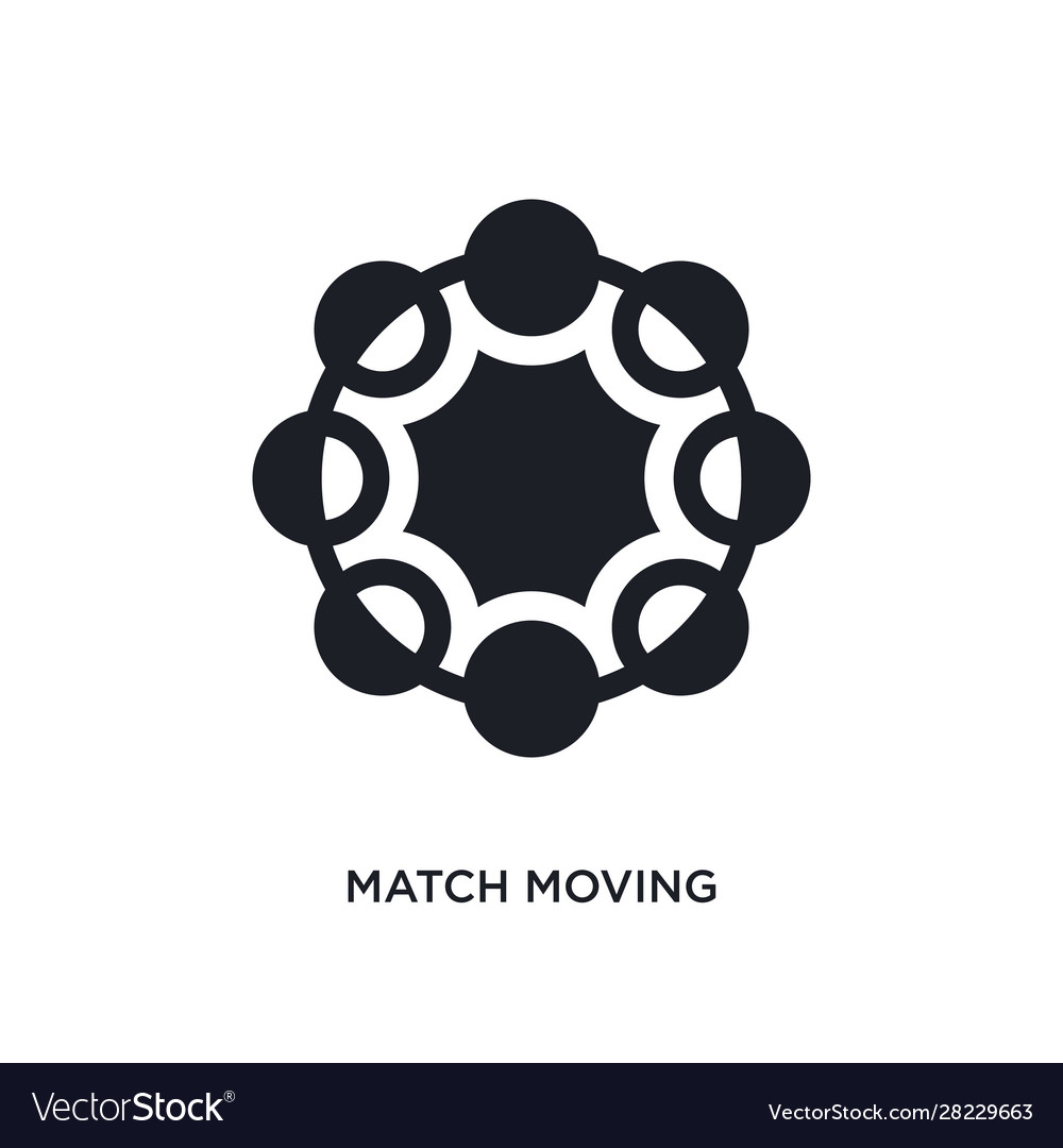 Match moving isolated icon simple element from