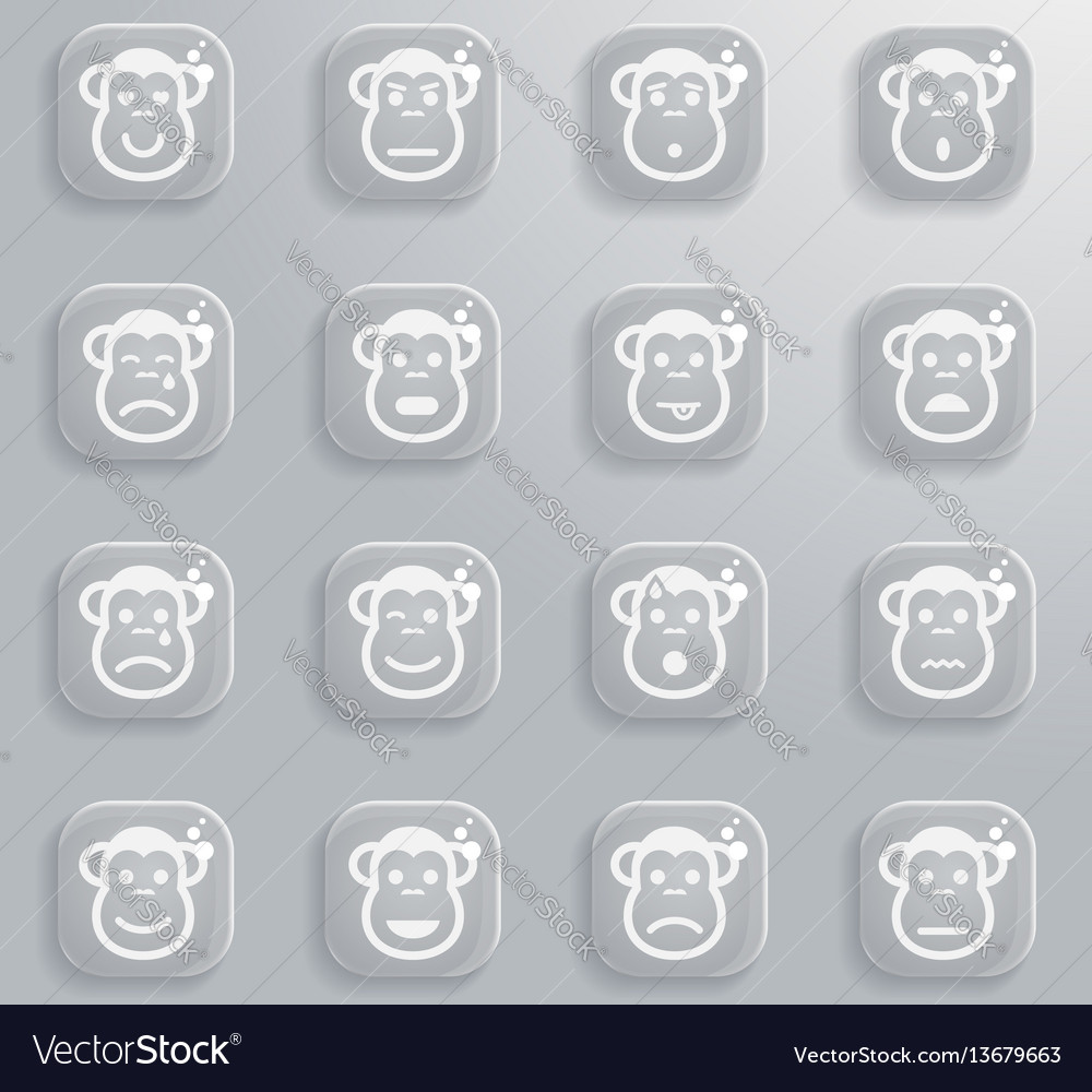 Monkey emotions simply icons