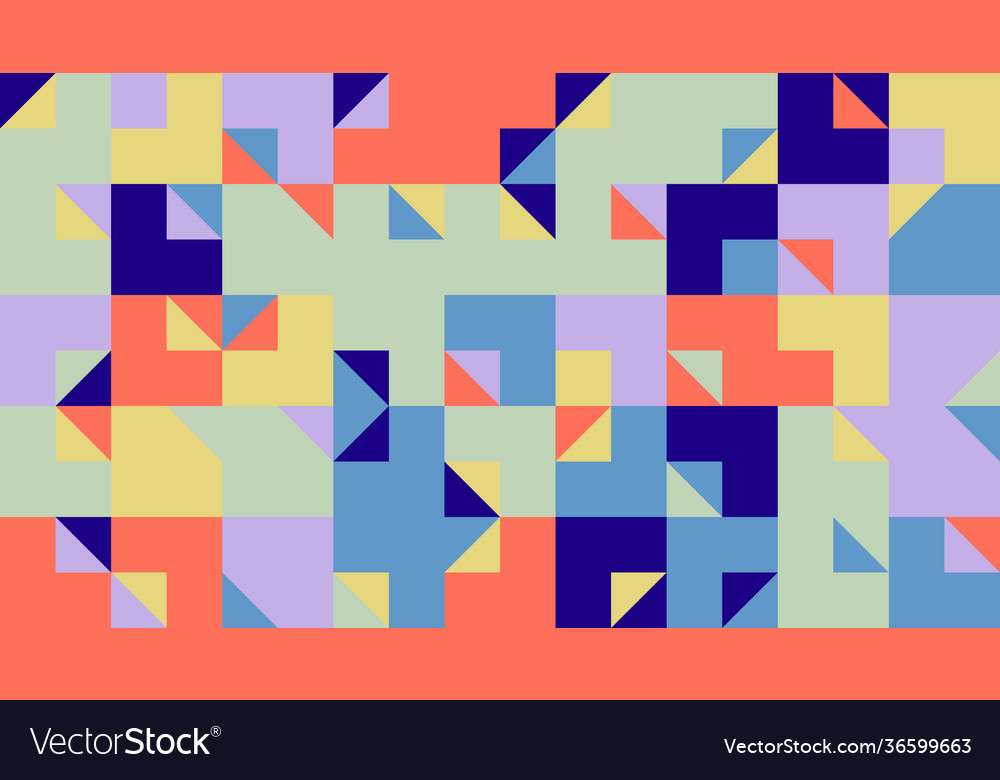 Mosaic abstract pattern design vector image Mosaic abstract pattern design