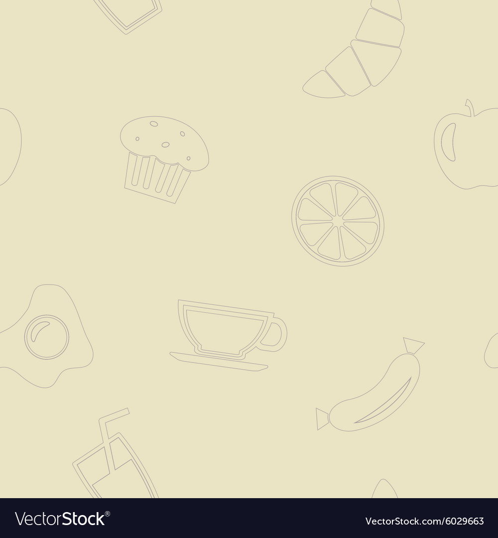 Seamless background with breakfast