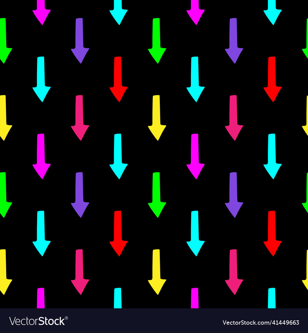 Seamless pattern with multicolored arrows