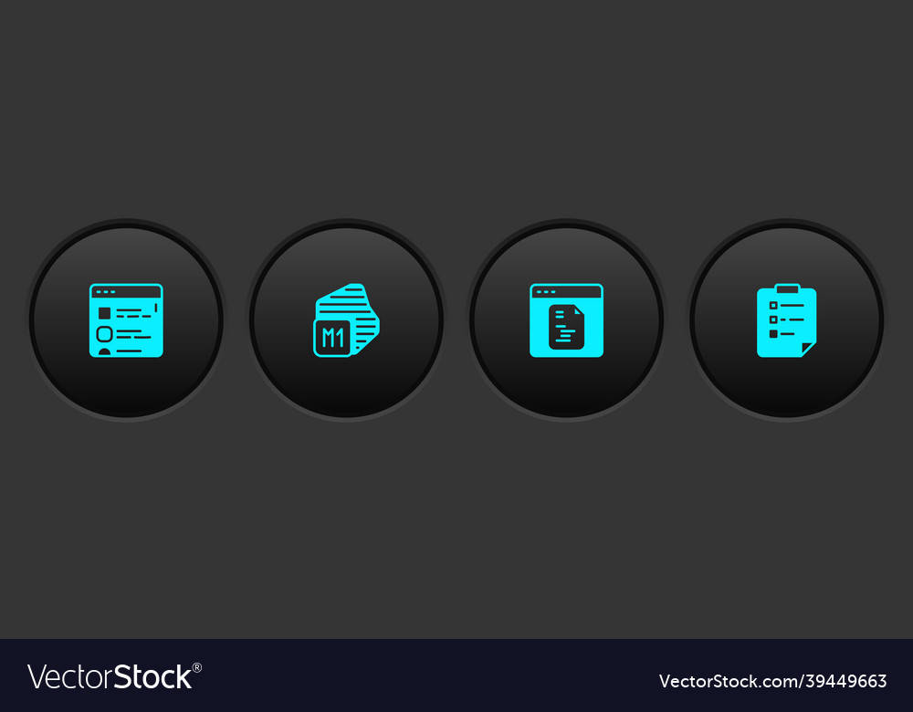 Set browser files processor software vector image Set browser files processor software