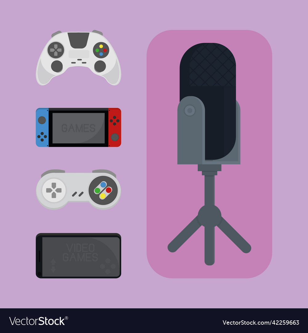 Video game icons Royalty Free Vector Image - VectorStock