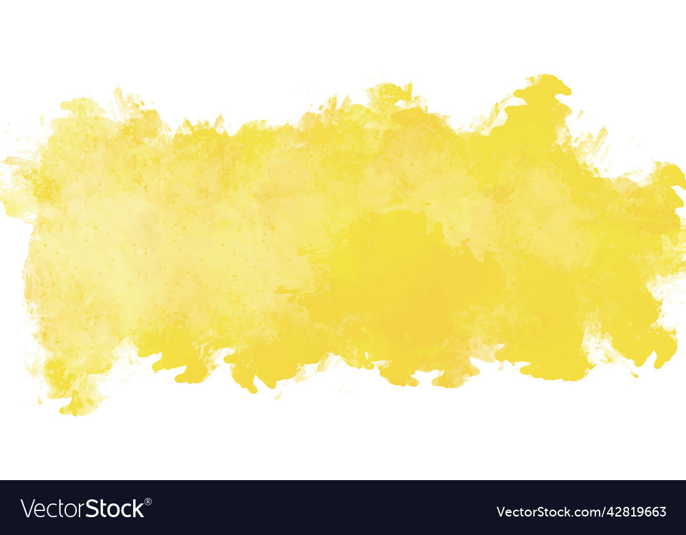 Yellow watercolor background for textures Vector Image