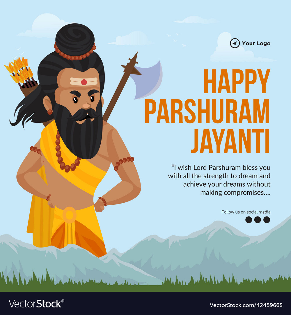 Banner design of happy parshuram jayanti Vector Image