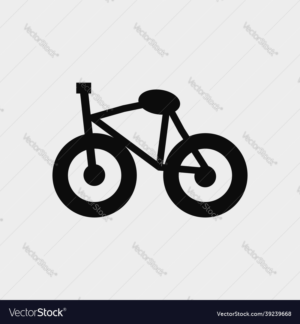 Black cycle bike icon logo Royalty Free Vector Image