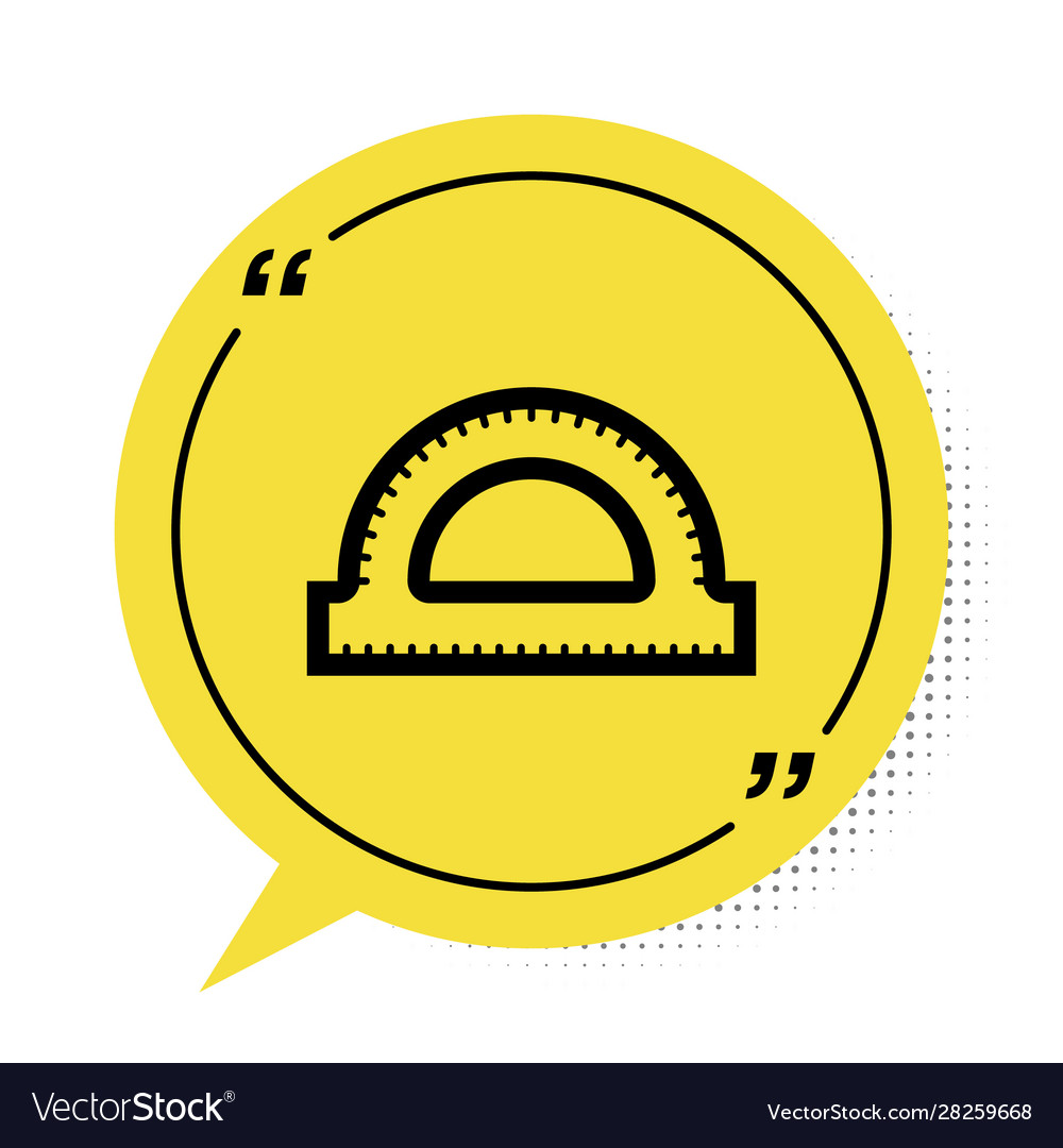 Black protractor grid for measuring degrees icon vector image Black protractor grid for measuring degrees icon
