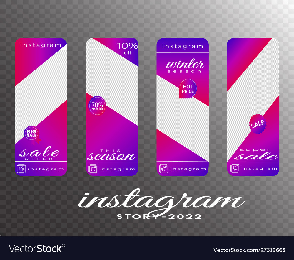 Instagram Story Social Media Post Banner Design Vector Image