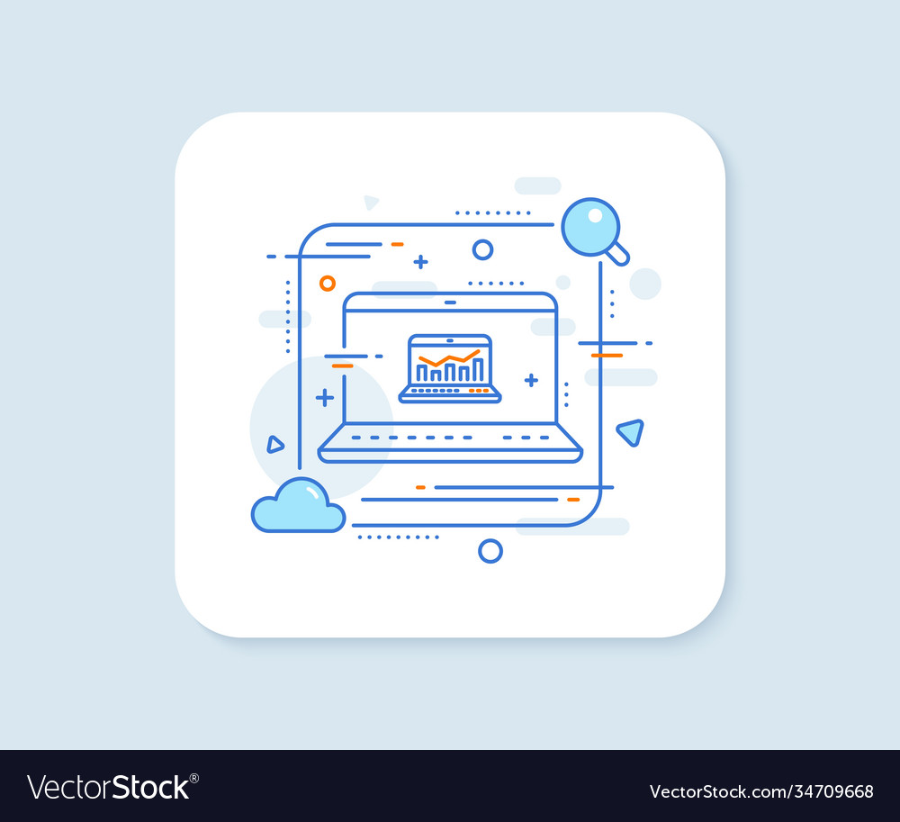 Marketing statistics line icon web analytics