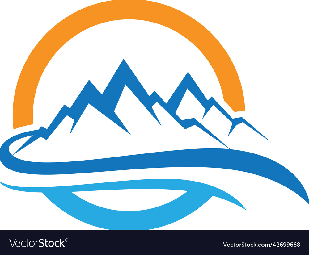 Mountain icon logo Royalty Free Vector Image - VectorStock