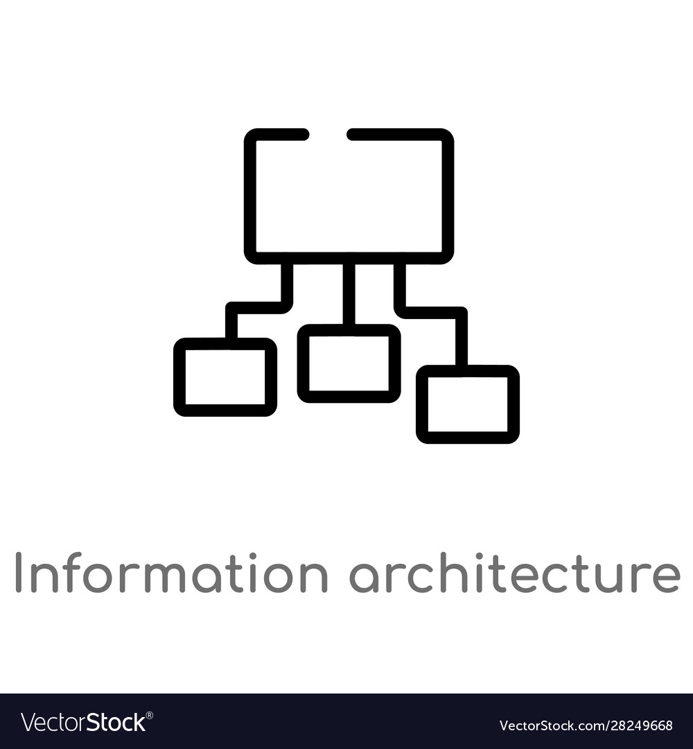 Outline information architecture icon isolated vector image Outline information architecture icon isolated