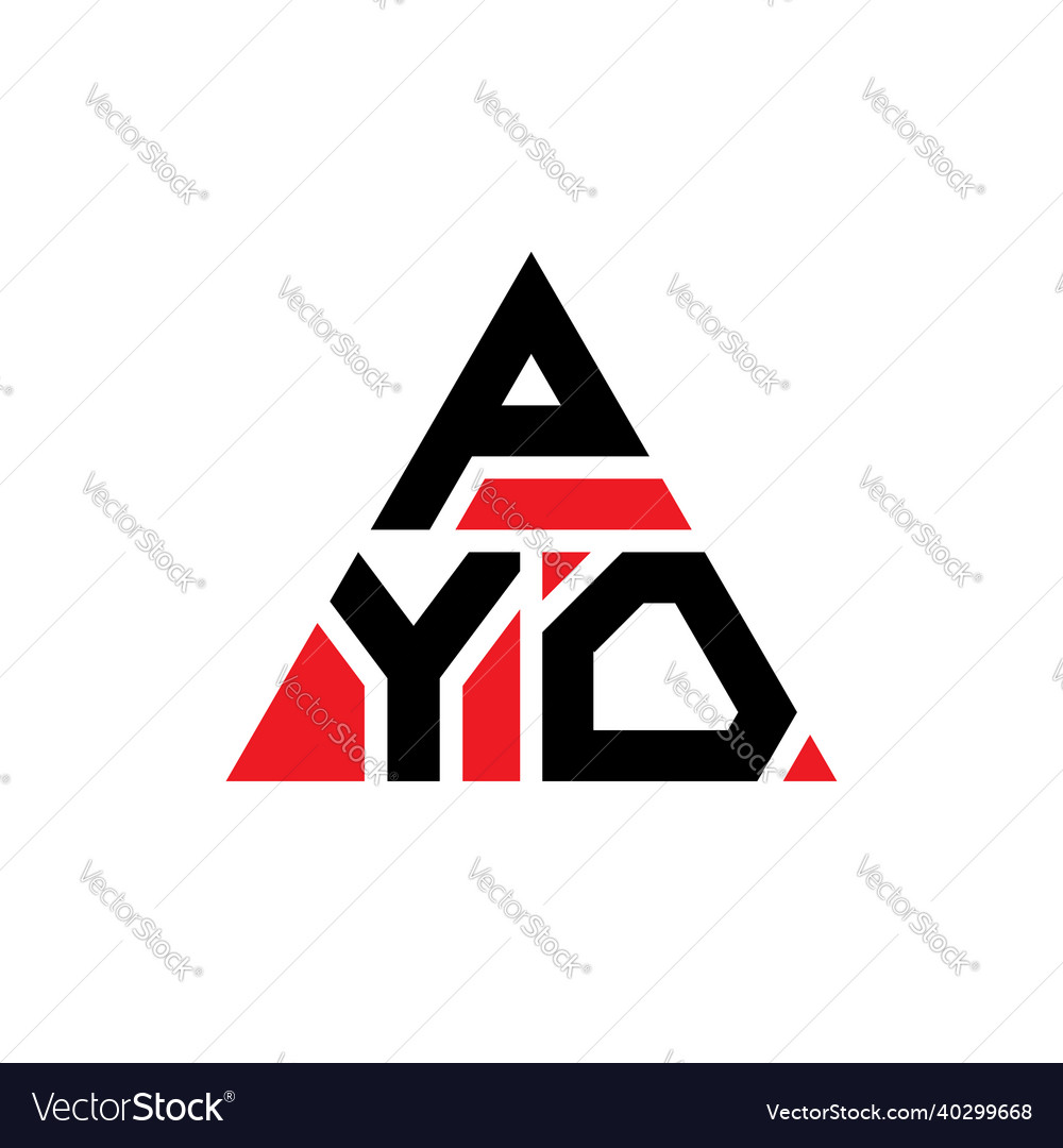 Pyo triangle letter logo design