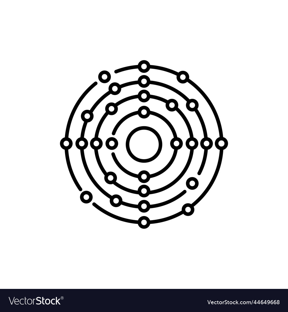Radium formule color line icon pictogram for web vector image Radium formule color line icon pictogram for web