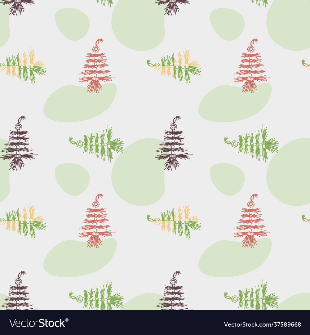 Seamless pattern from doodle elements weaving vector image Seamless pattern from doodle elements weaving