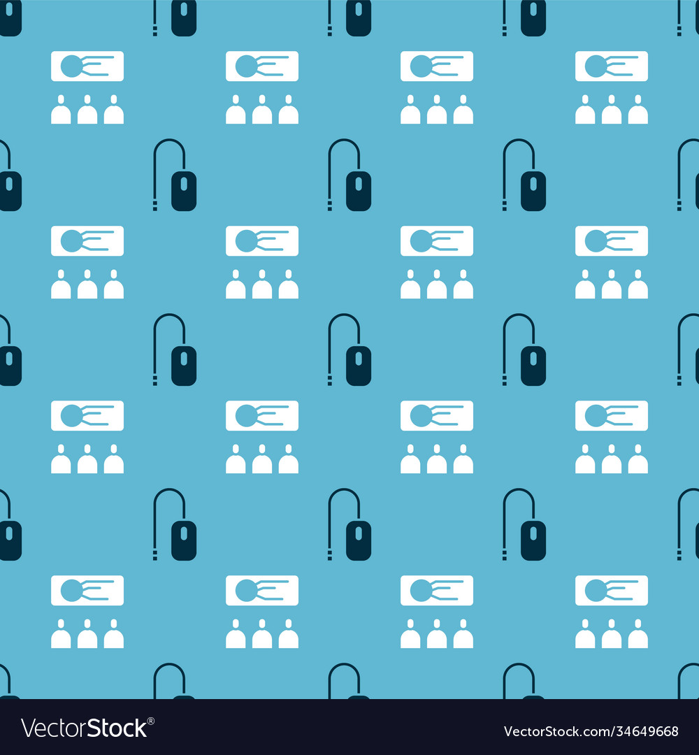 Set computer mouse and training presentation Vector Image Set computer mouse and training presentation