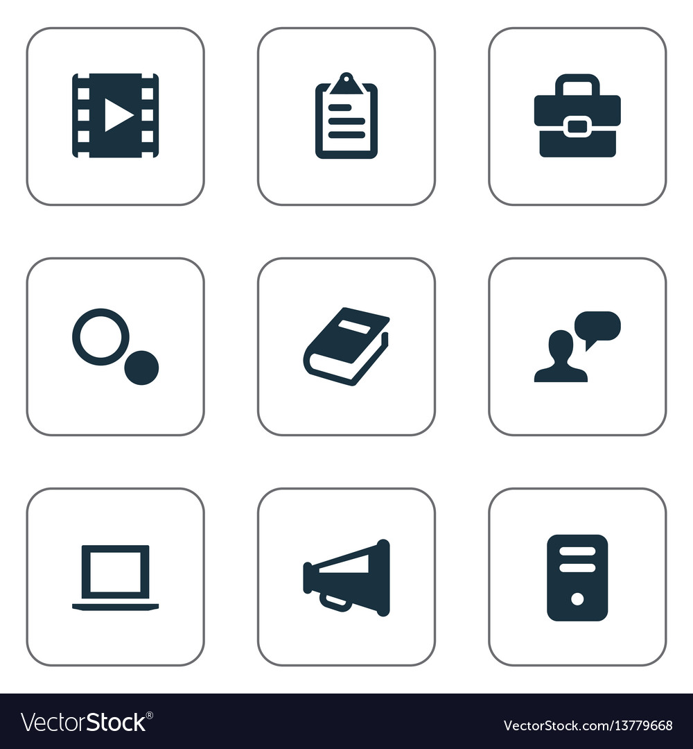 Set of simple design icons Vector Image Set of simple design icons