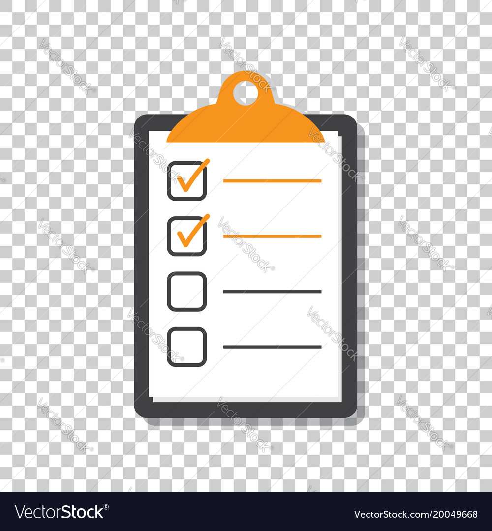 To do list icon checklist task in flat style