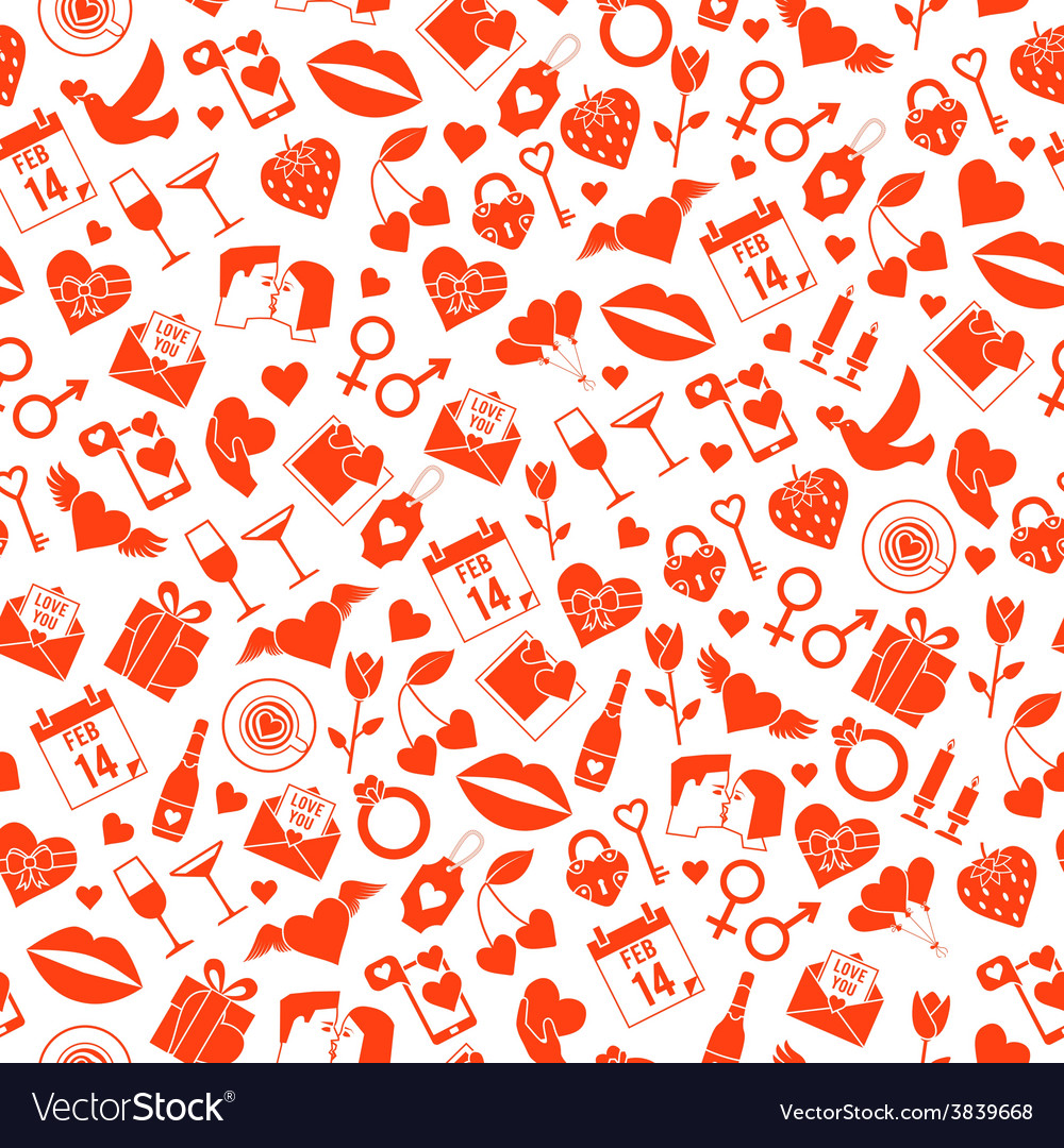 Valentines day love seamless pattern