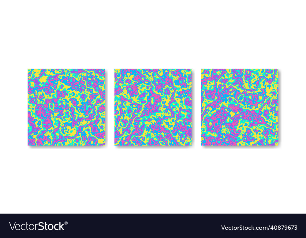Abstract colorful shapes background set
