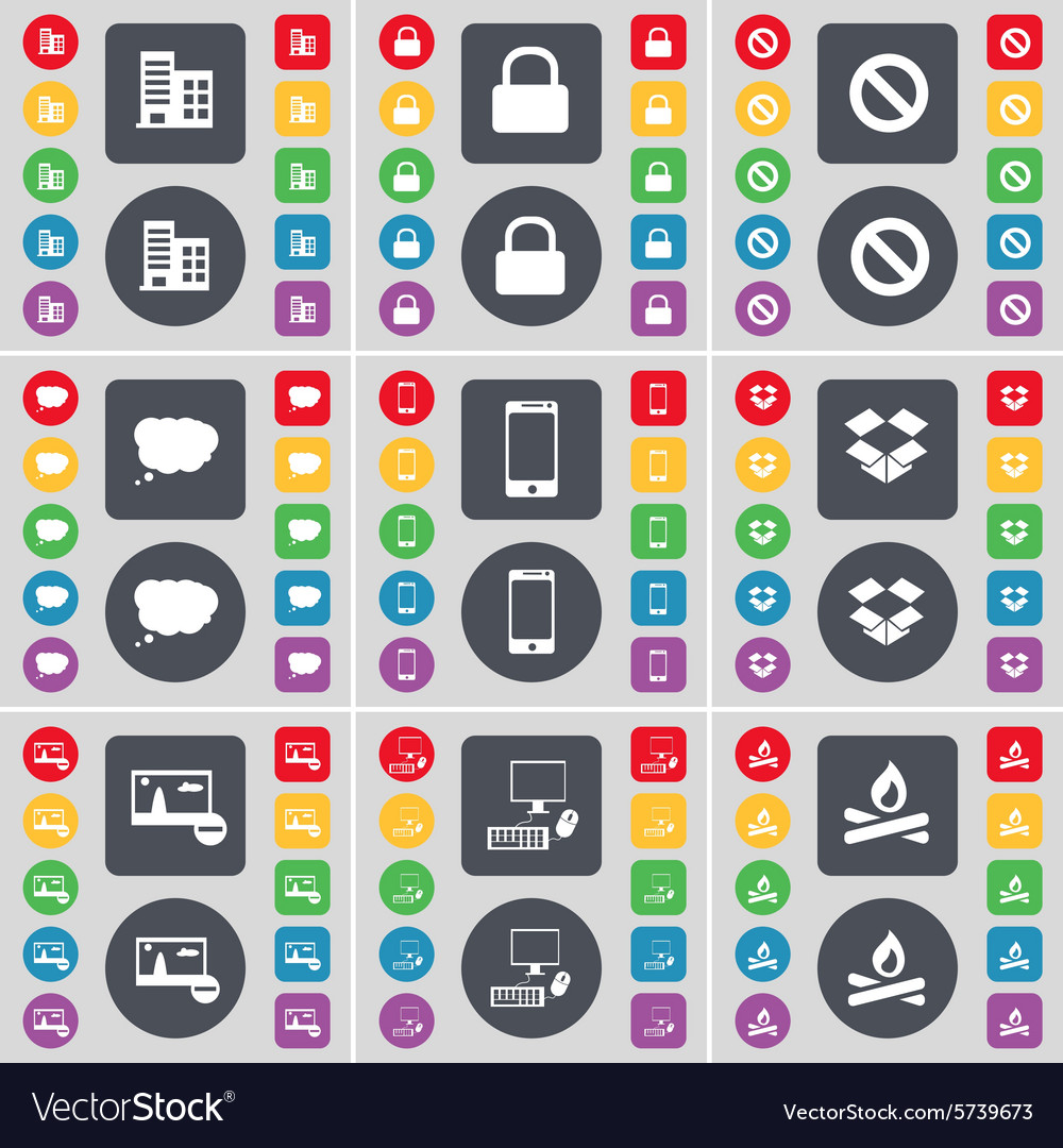 Building lock stop chat cloud smartphone dropbox