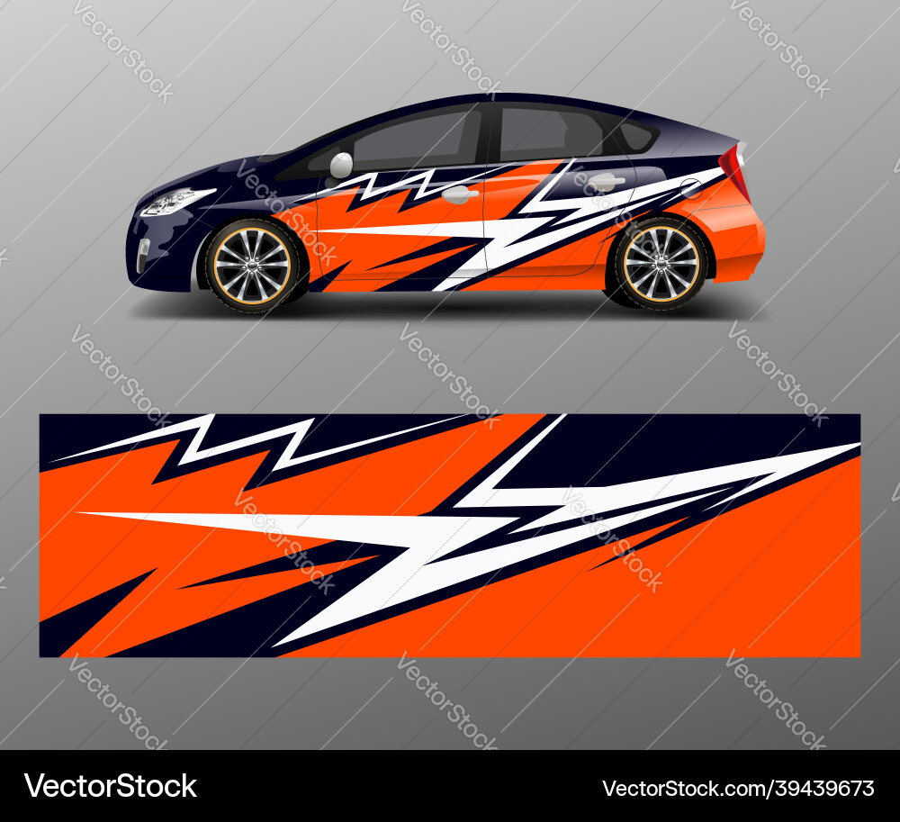 Car decal graphic wrap vinyl sticker Royalty Free Vector