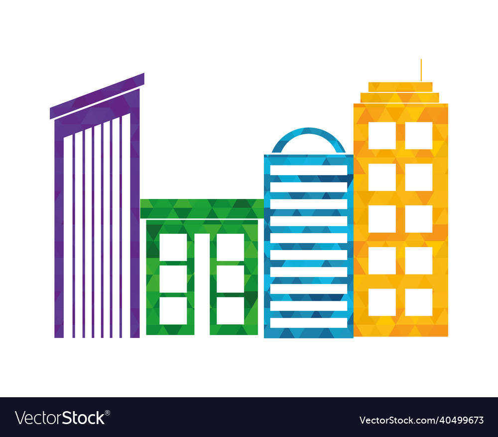 City Buildings Design Royalty Free Vector Image