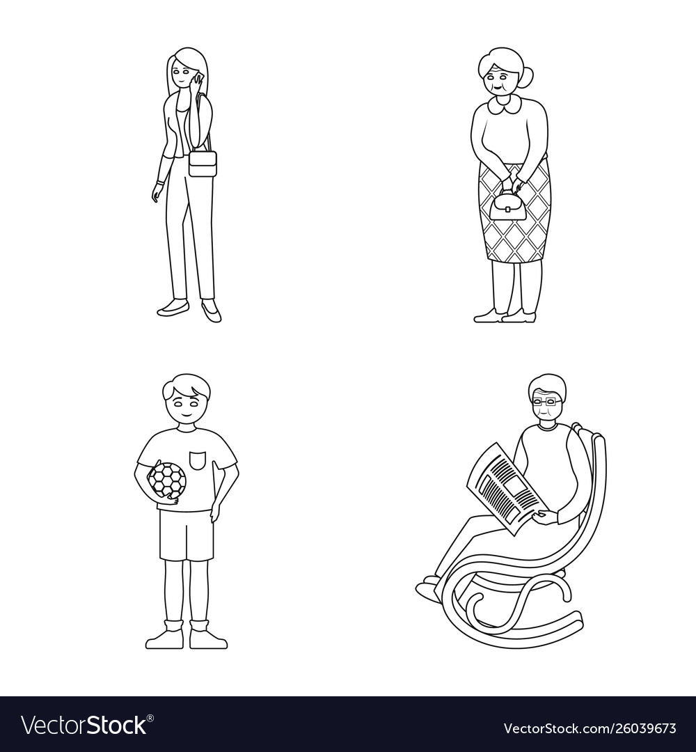 Design happy and character icon set vector image Design happy and character icon set