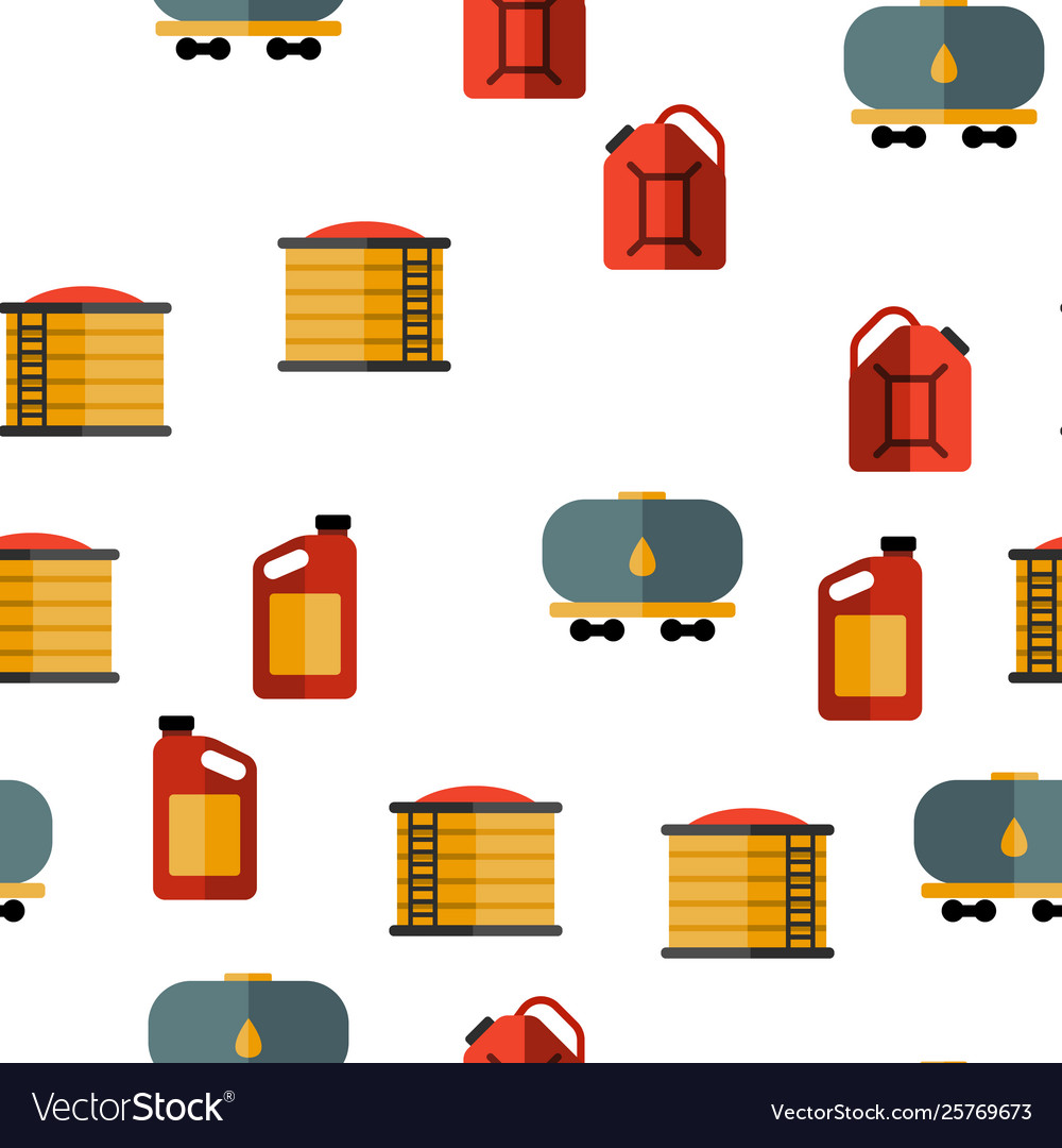 Gas petrol tank linear seamless pattern