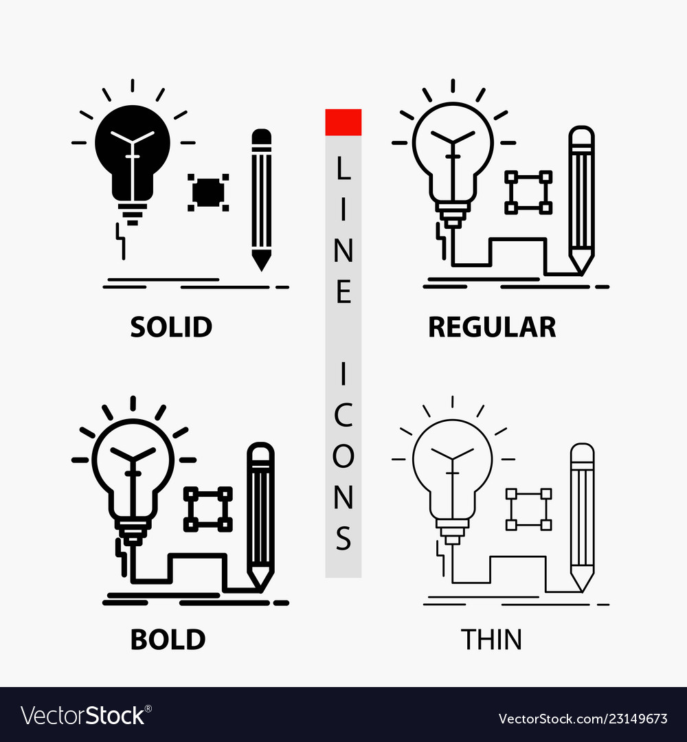 Idea insight key lamp lightbulb icon in thin vector image Idea insight key lamp lightbulb icon in thin