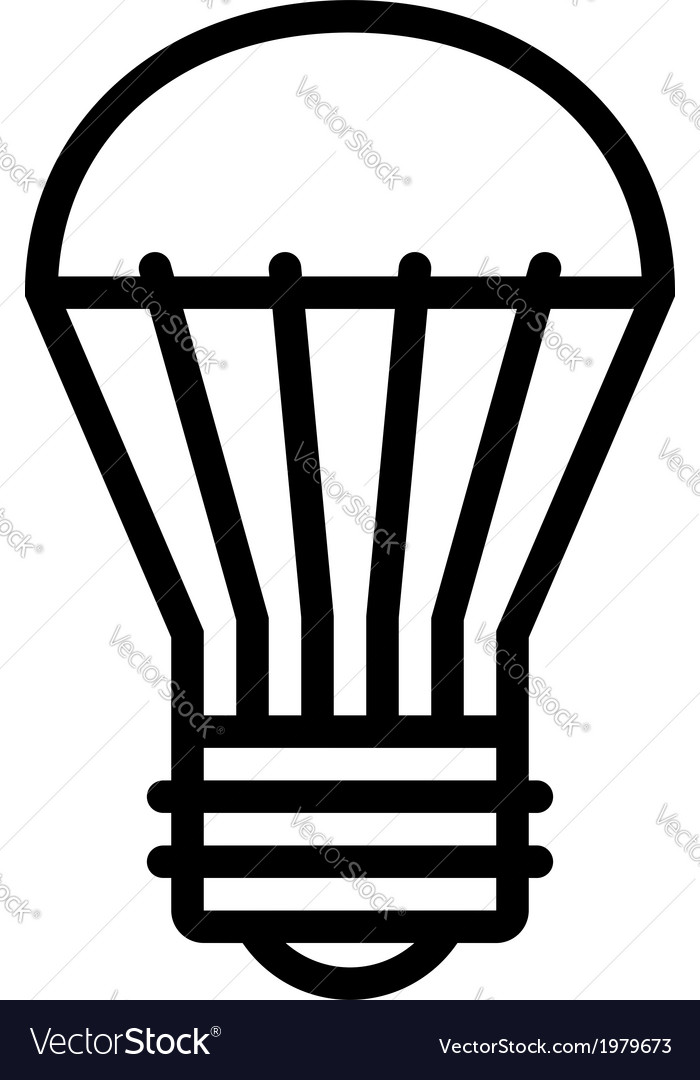 Led light bulb icon