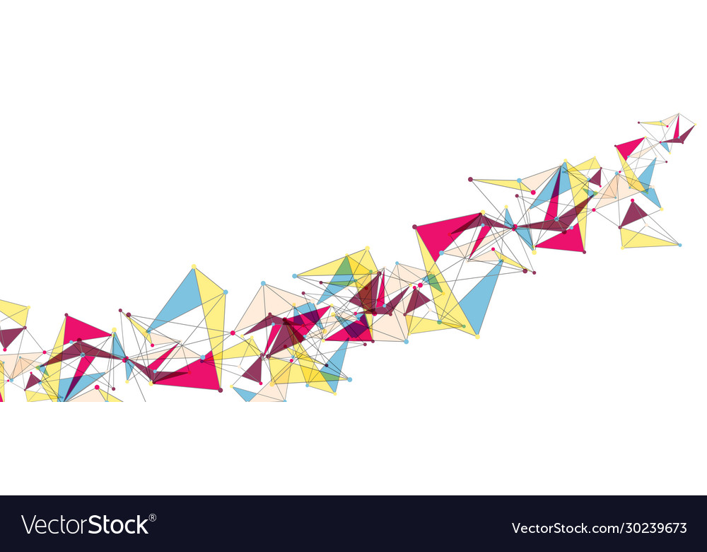 Line points connections triangular technology Vector Image Line points connections triangular technology