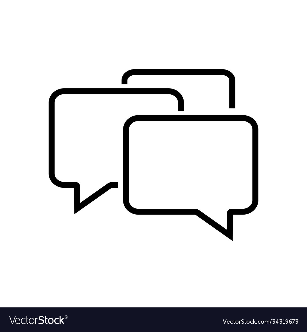 Message icon chat bubble editable stroke vector image Message icon chat bubble editable stroke
