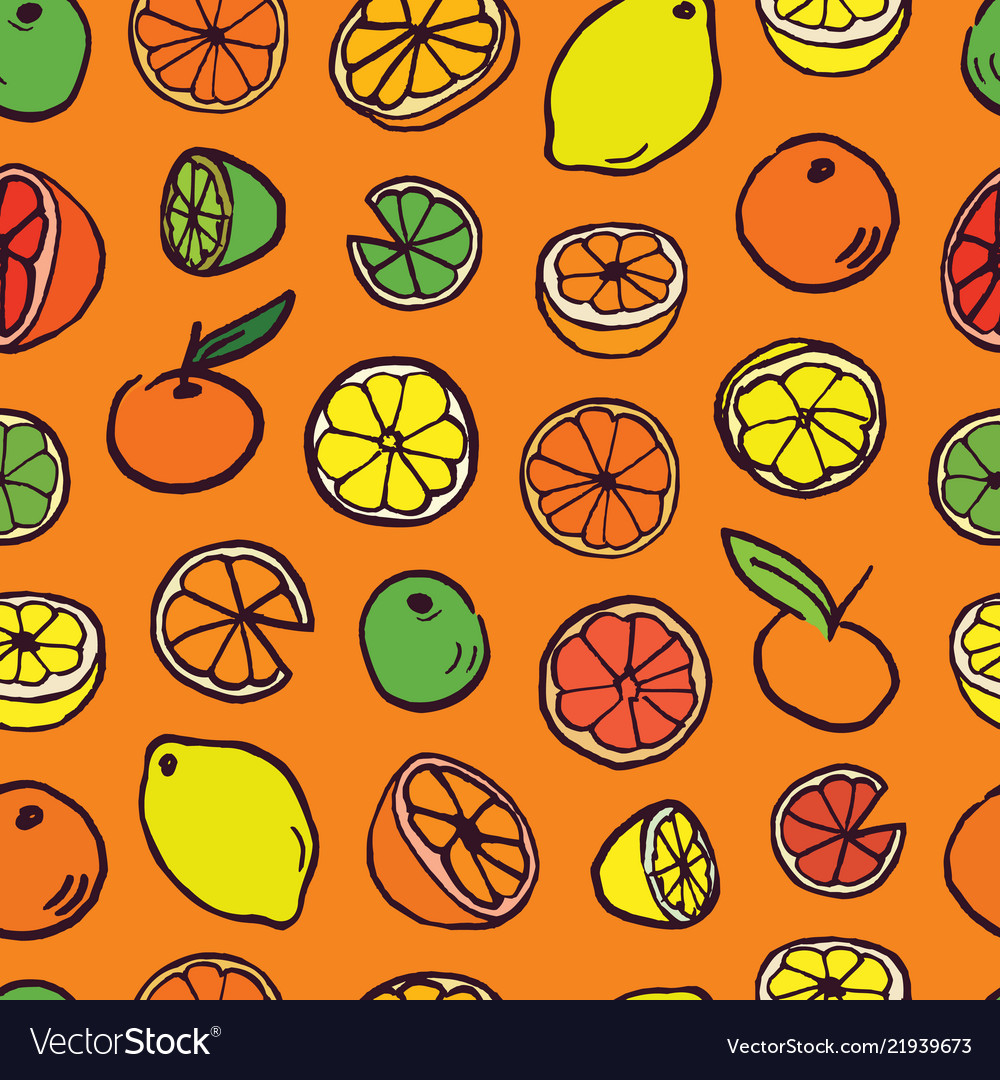 Pattern background with citrus