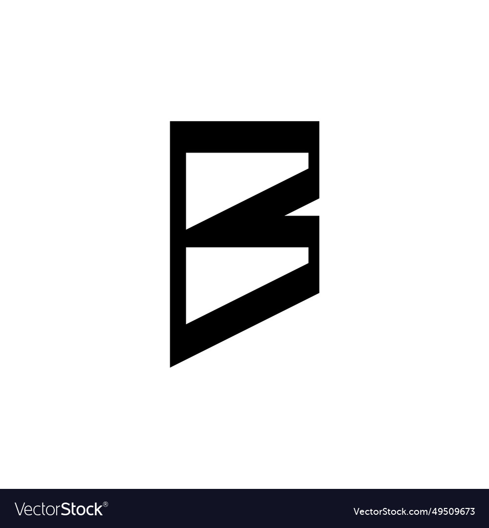 Stylish modern letter b initial logo design