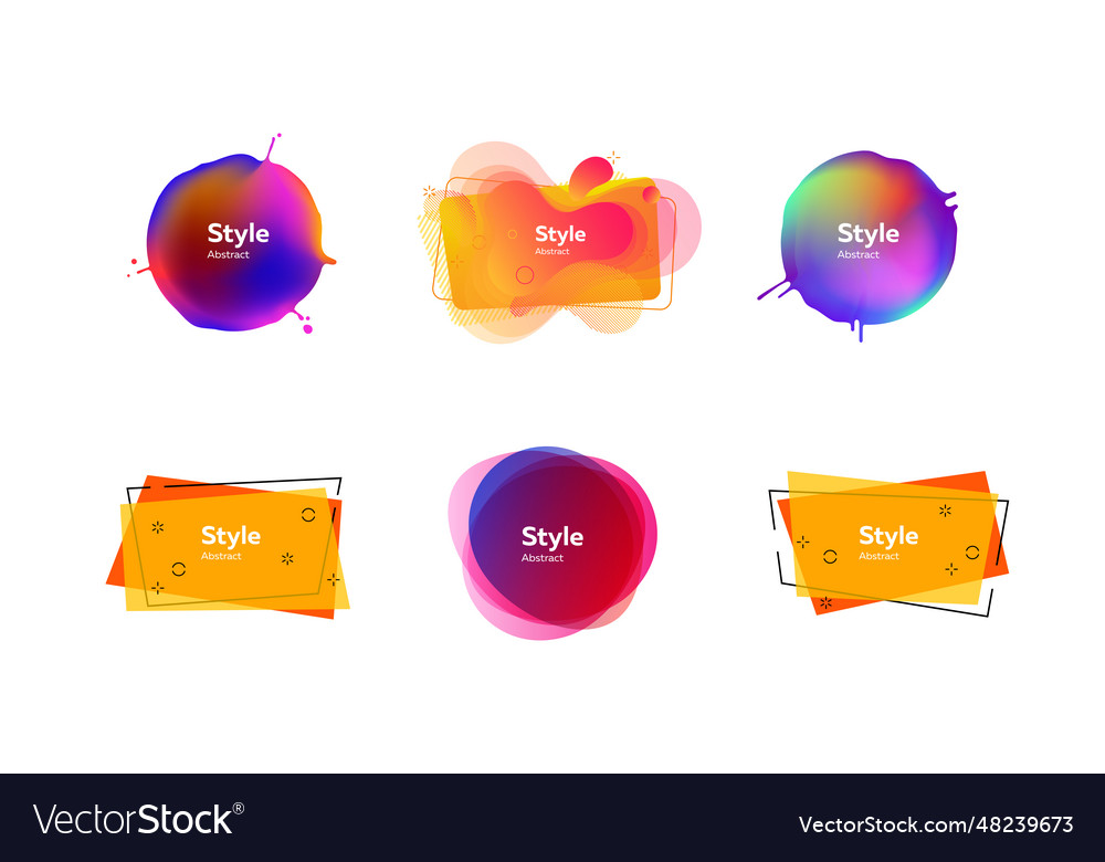Trendy minimal abstract design elements vector image Trendy minimal abstract design elements