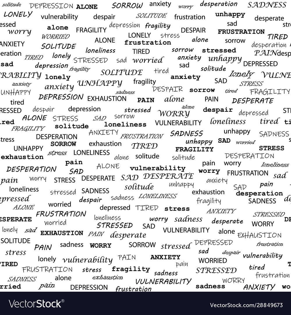 Typography seamless pattern with negative vector image Typography seamless pattern with negative