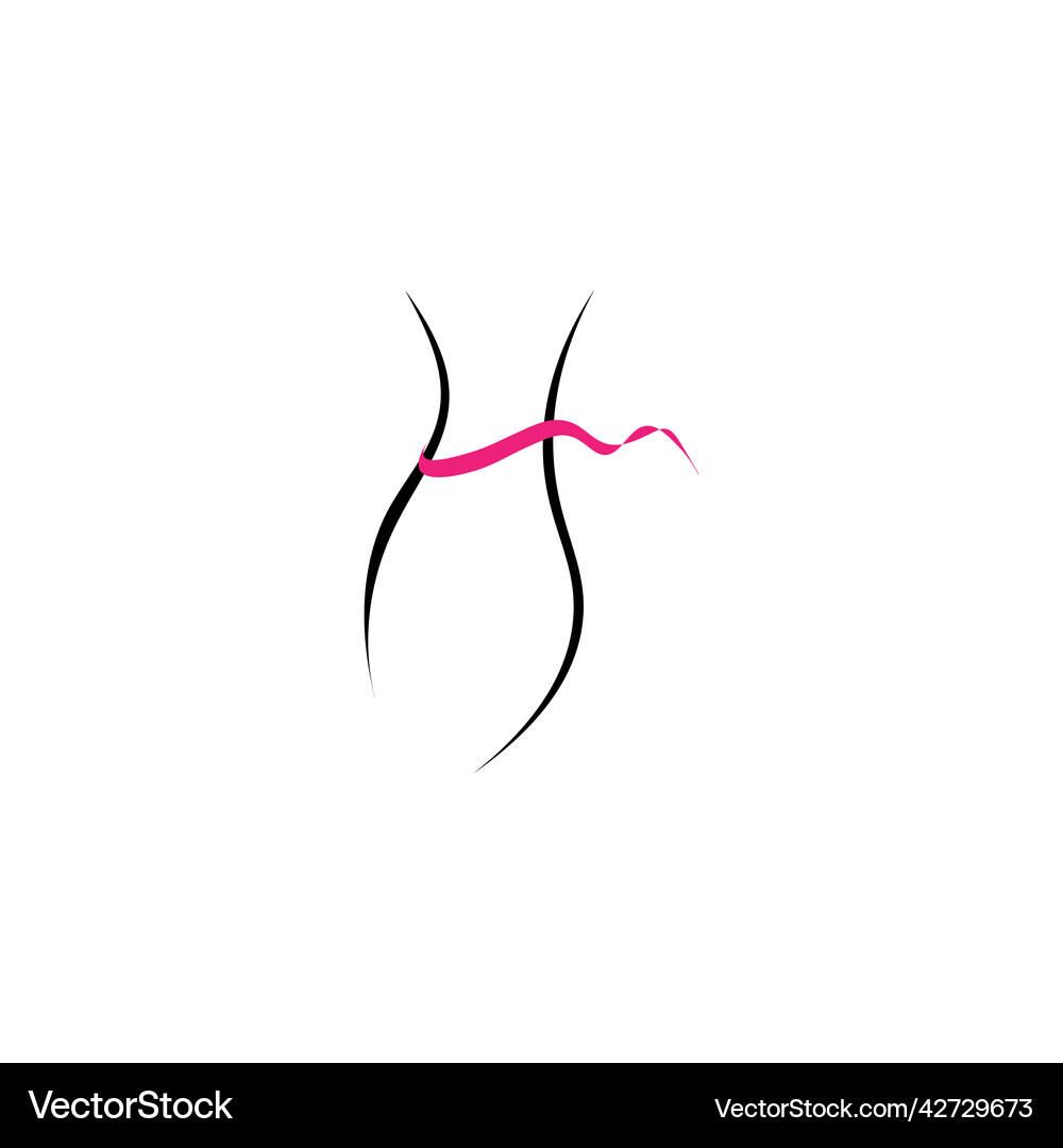 Weight loss slim icon logo Royalty Free Vector Image