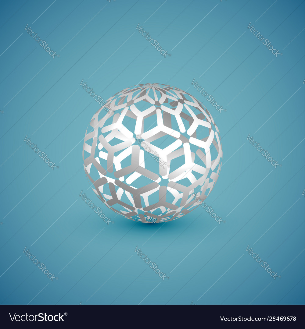 Abstract white pattern sphere