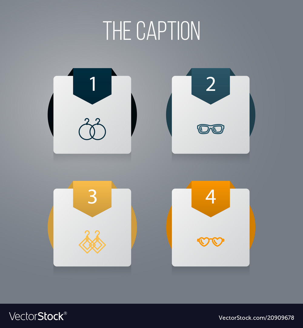 Icon line instrument set of eardrop earring geek