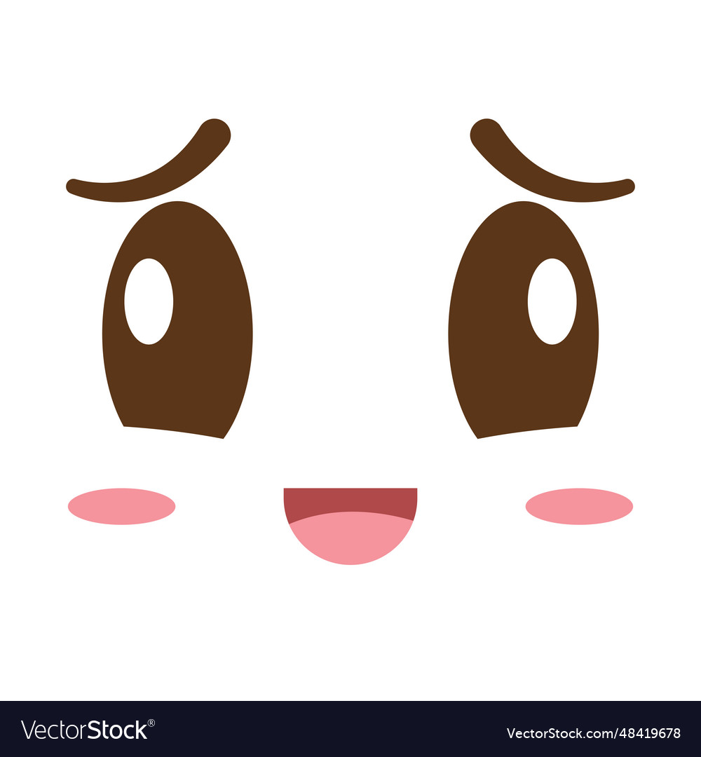 Isolated cute happy facial expression