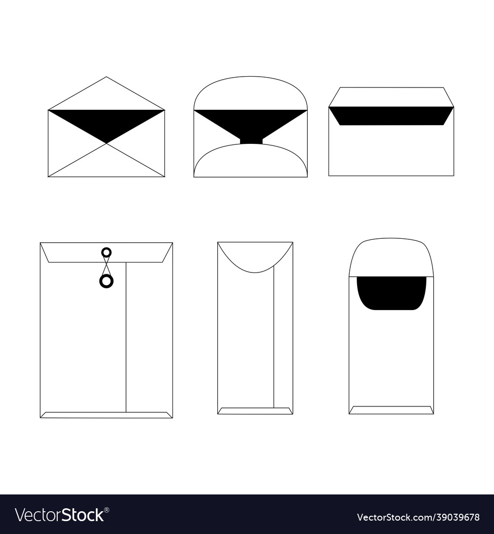 Message and envelope icon set