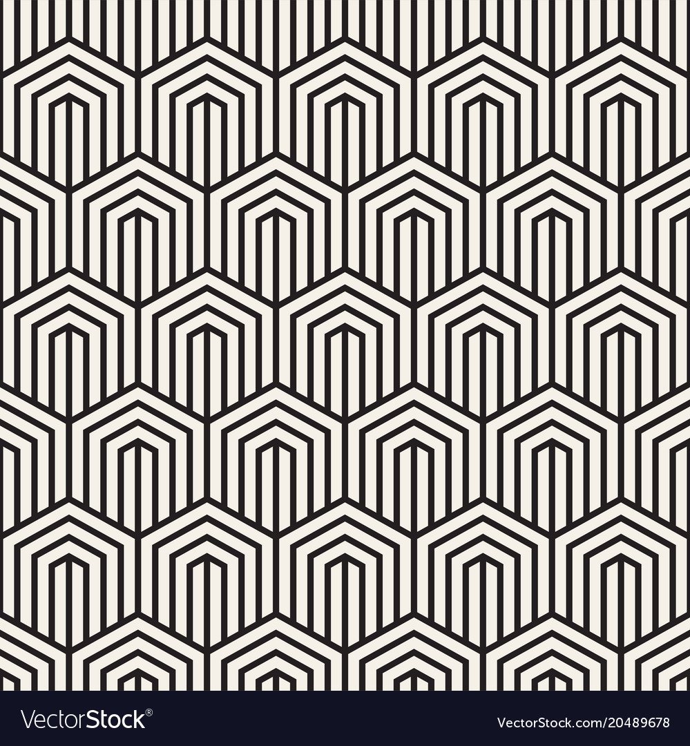 Modern Hexagonal Stripes Pattern