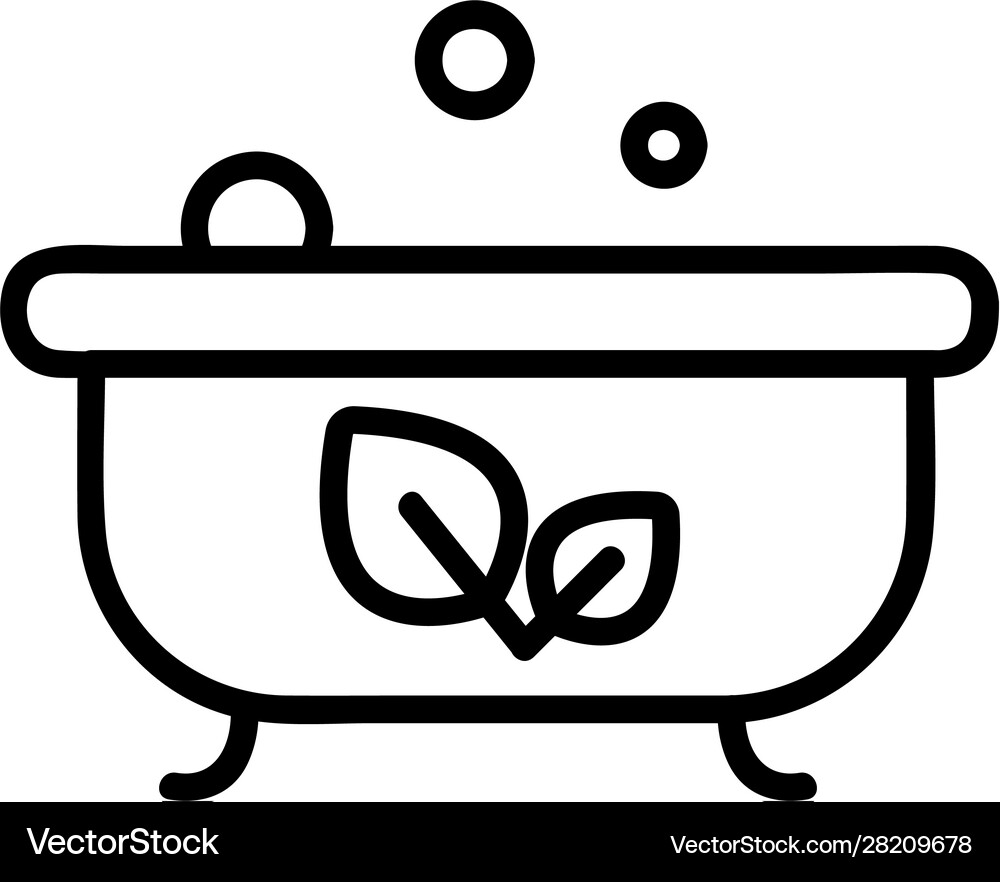 Natural shampoo icon isolated contour Royalty Free Vector