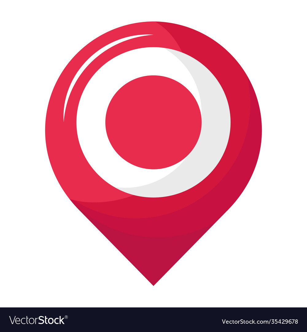 Pin pointer location isolated style icon