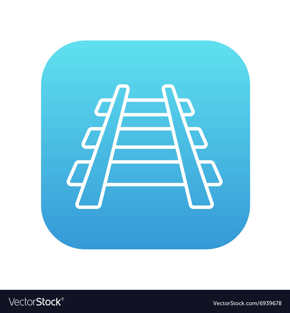 Railway track line icon