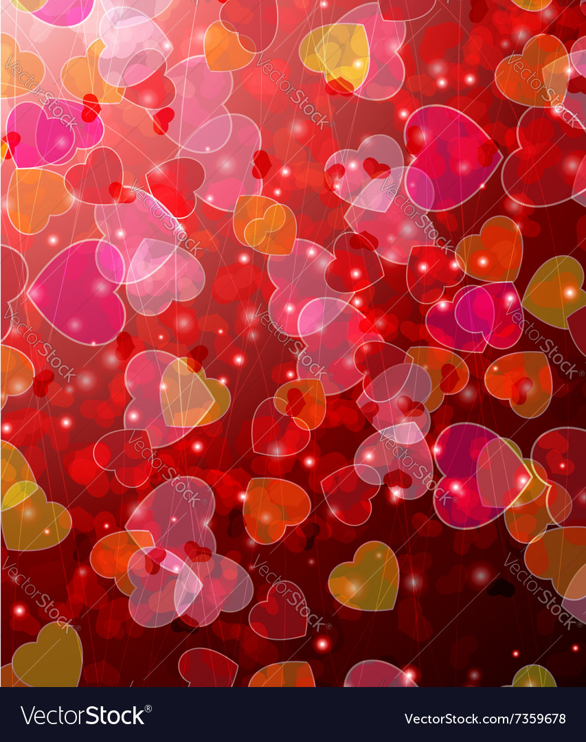 Romantic Heart Sparkle Background