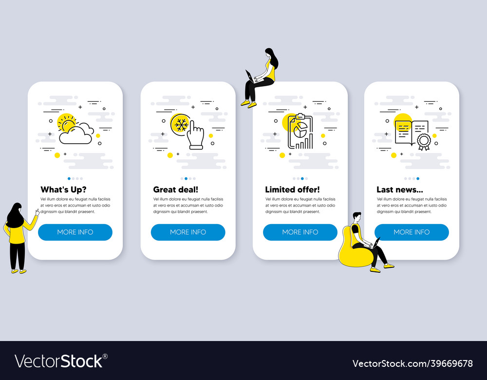 Set of science icons such as report freezing Vector Image Set of science icons such as report freezing