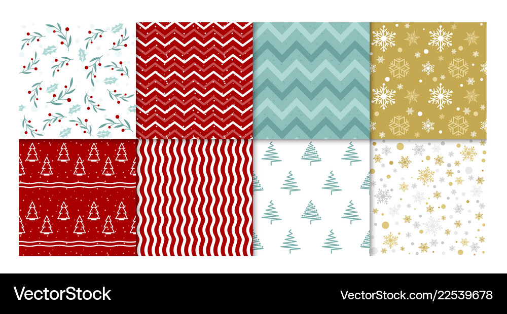 Set winter patterns Royalty Free Vector Image - VectorStock